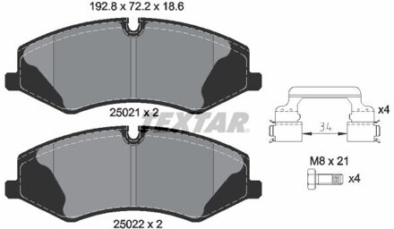 Land Rover Remblokkenset, schijfrem 2502101