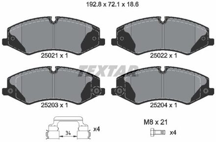 Land Rover Remblokkenset, schijfrem 2502201