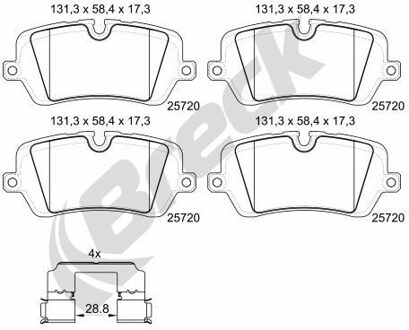 Land Rover Remblokkenset, schijfrem 257200055400
