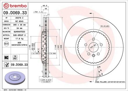 Land Rover Remschijf 09D06933