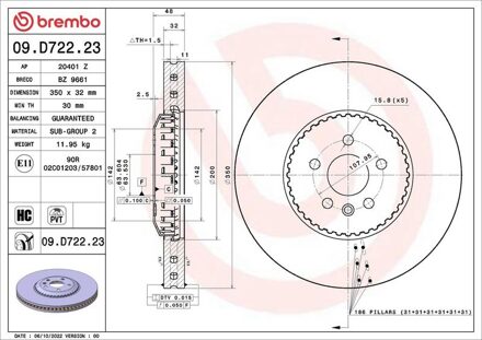 Land Rover Remschijf 09D72223