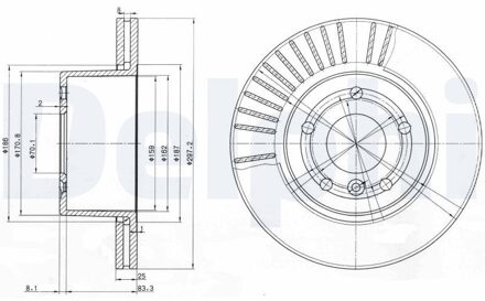 Land Rover Remschijf BG3737C
