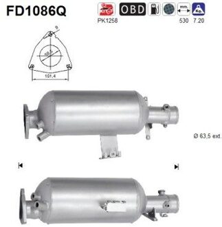 Land Rover Roetfilter, uitlaatinstallatie FD1086Q