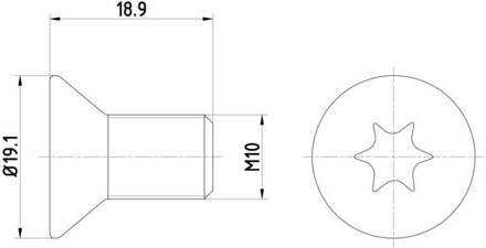 Land Rover Schroef, remschijf TPM0010