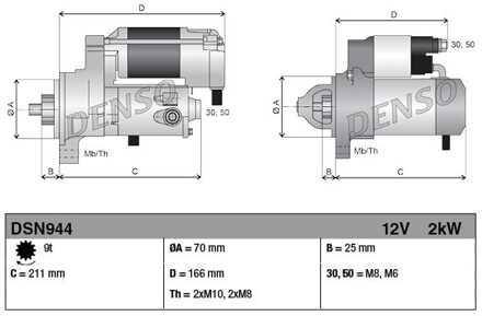 Land Rover Startmotor DSN944