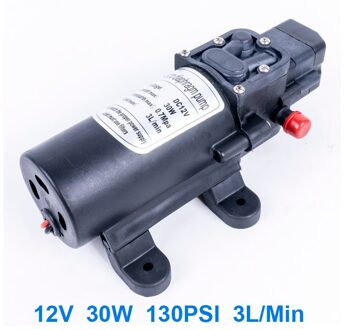 Landbouw Elektrische Waterpomp Duurzaam DC 12V 0.7Mpa 3L/min Black Micro Hoge Druk Membraanpomp Water Spuit Auto wassen 12V