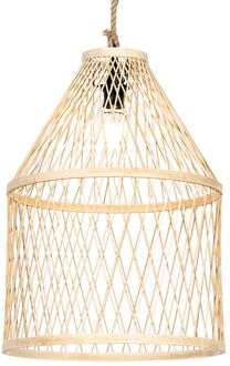 Landelijke buiten hanglamp rotan 40x55 cm - Calamus Wit