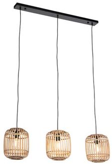 Landelijke hanglamp rotan 3-lichts - Manila Beige