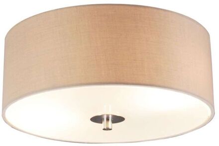 Landelijke plafondlamp beige 30 cm - Drum