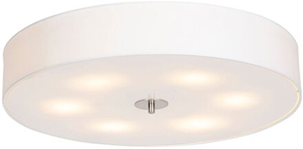 Landelijke plafondlamp wit 70 cm - Drum Crème