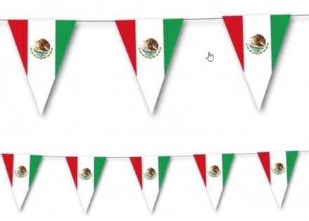 Landen thema versiering Mexico vlaggenlijn 3,5 meter