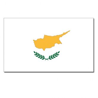 Landen thema vlag Cyprus 90 x 150 cm feestversiering