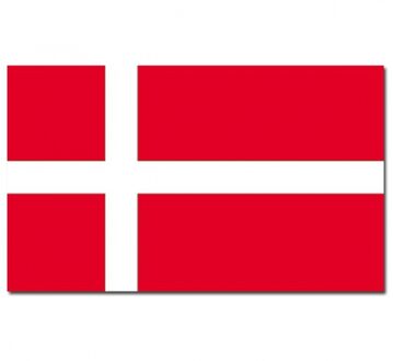 Landen thema vlag Denemarken 90 x 150 cm feestversiering