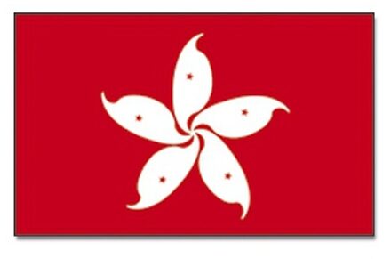 Landen thema vlag Hong Kong 90 x 150 cm feestversiering