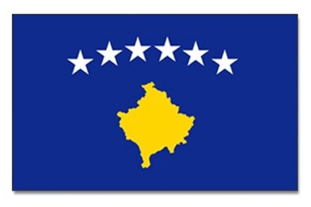 Landen thema vlag Kosovo 90 x 150 cm feestversiering