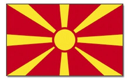 Landen thema vlag Macedonie 90 x 150 feestversiering