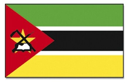 Landen thema vlag Mozambique 90 x 150 cm feestversiering