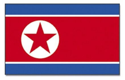 Landen thema vlag Noord Korea 90 x 150 cm feestversiering
