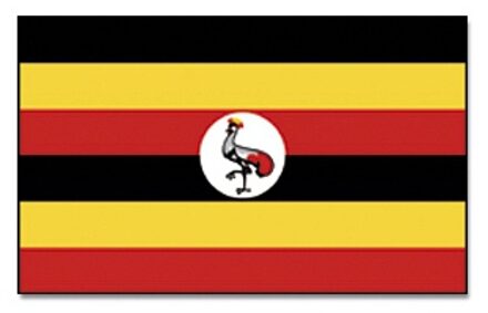 Landen thema vlag Oeganda 90 x 150 cm feestversiering