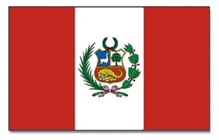 Landen thema vlag Peru 90 x 150 cm feestversiering