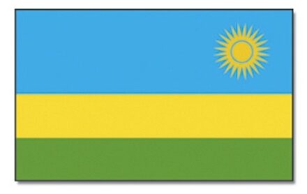 Landen thema vlag Rwanda 90 x 150 cm feestversiering