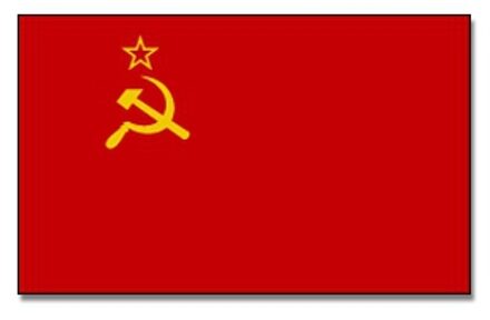 Landen thema vlag Sovjet Unie 90 x 150 cm feestversiering
