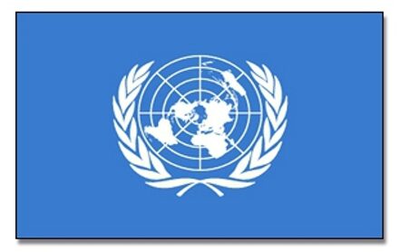Landen thema vlag Verenigde Naties 90 x 150 cm feestversiering