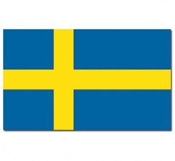 Landen thema vlag Zweden 90 x 150 cm feestversiering