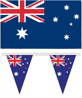 Landen vlaggen versiering set Australie 2x artikelen