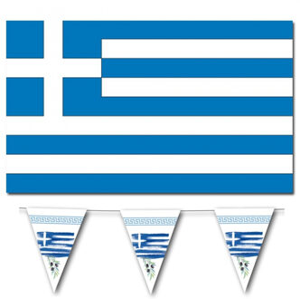 Landen vlaggen versiering set Griekenland 3x artikelen