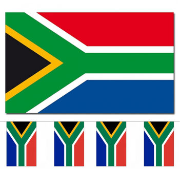 Landen vlaggen versiering set - Zuid-Afrika - Vlag 90 x 150 cm en vlaggenlijn 9 meter