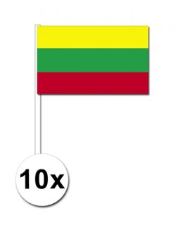 Landen Zwaaivlaggetjes Litouwen 10x