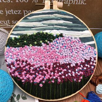 Landschap Borduurpakketten Punch Naald Met Hoepel Kruissteek Bloem Zee Handwerken Handworks Naaien Arts Schilderen Home Decor