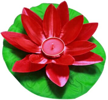Landschap Lamp Kleurrijke LED Drijvende Lotus Bloem Lampen Op Water Zwembad Tuin Decoratie Licht rood