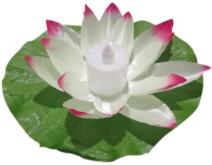 Landschap Lamp Kleurrijke LED Drijvende Lotus Bloem Lampen Op Water Zwembad Tuin Decoratie Licht wit