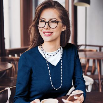 Lang collier OPERA van echte gekweekte zoetwaterparels Barok 8-9 mm Wit/Grijs - One Size