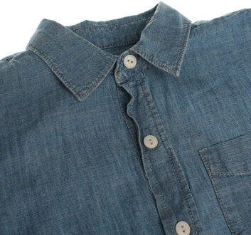 Langarm denim shirt 618348 kinderen - maat Blauw