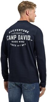 Langarm T-shirt Donkerblauw