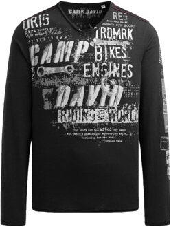 Langarmshirt Zwart - 2XL