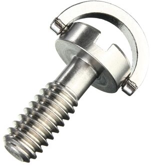 Lange 1/4 "D-Ring Schroef Rvs Voor Camera Statief Quick Release Plaat Zilver