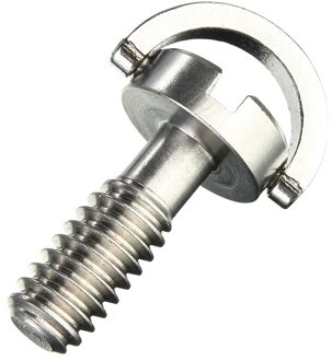 Lange 1/4 "D-Ring Schroef Rvs Voor Camera Statief Quick Release Plaat Zilver