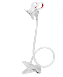 Lange Arm Universele Bed Desktop Auto Stand Mount Bracket Houder Voor Mobiele Telefoon wit