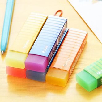 Lange Bar Vormige Jelly Kleur Potlood Gum, Stok Vormige Gum als Correctie Stationair voor Scholieren