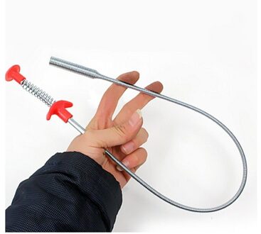 Lange Bereiken Flexibele Klauw Pick Up Smalle Bocht Curve Grabber Tool Lente Grip 60Cm Rood