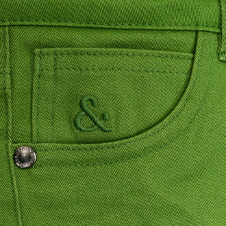 Lange broek met verstelbaar elastiek in de taille 17I13602 jongen Groen - 9-12M / 74-80cm