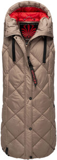 lange dames bodywarmer Schnuckel – Modern & Met Capuchon - maat Beige
