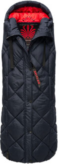 lange dames bodywarmer Schnuckel – Modern & Met Capuchon - maat Blauw