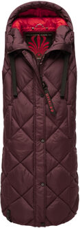 lange dames bodywarmer Schnuckel – Modern & Met Capuchon - maat Rood