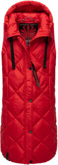 lange dames bodywarmer Schnuckel – Modern & Met Capuchon Rood - XL