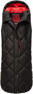 lange dames bodywarmer Schnuckel – Modern & Met Capuchon Zwart